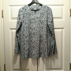 Old Navy Maternity Floral Top (Aqua/Grey) K-24